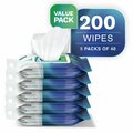 Fifthpulse Premoisten Disposable Washcloths, Alcohol Free, Aloe and Lanolin, 5/40 Pack Wipes 200 Wipes, 200PK FMN100583